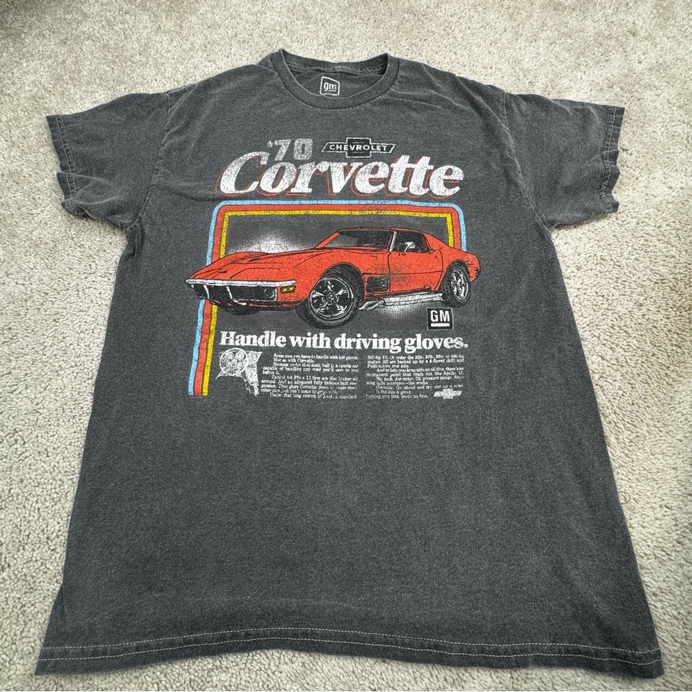 Hybrid & Company GM 1970 Chevrolet Corvette Graphic Print T-Shirt‎ Size M